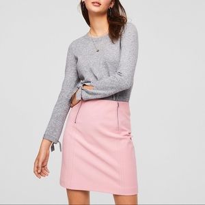 LOFT Pink Double Zip Pink Women’s Skirt Size 8